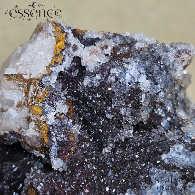 Manganese Quartz Cluster with Calcite – 300g
