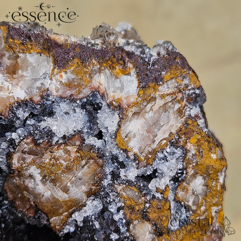 Manganese Quartz Cluster with Calcite – 300g