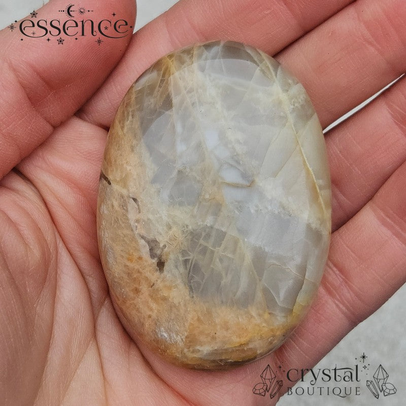 Peach Moonstone Palm Stone 78gms