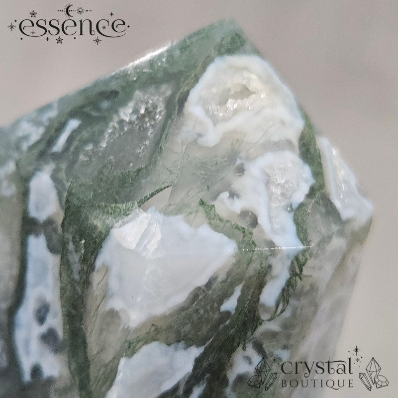 Moss Agate Tower- 🌿 Shadow Ferns| 146g