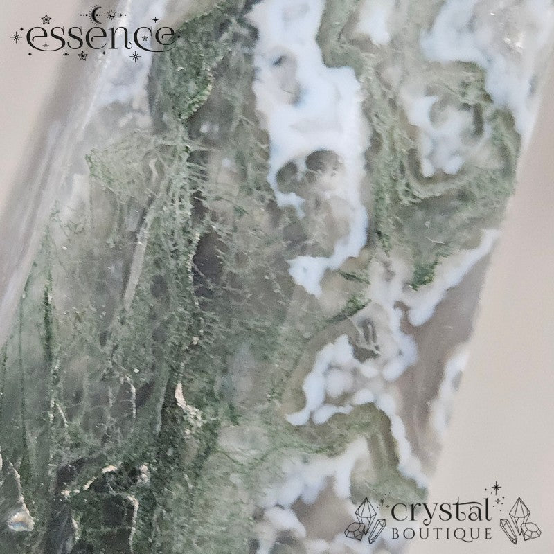 Moss Agate Tower- 🌿 Shadow Ferns| 146g