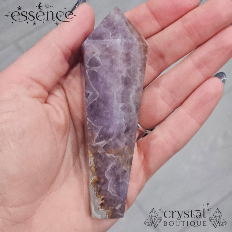 Amethyst & Crazy Lace Agate Wand 111gms