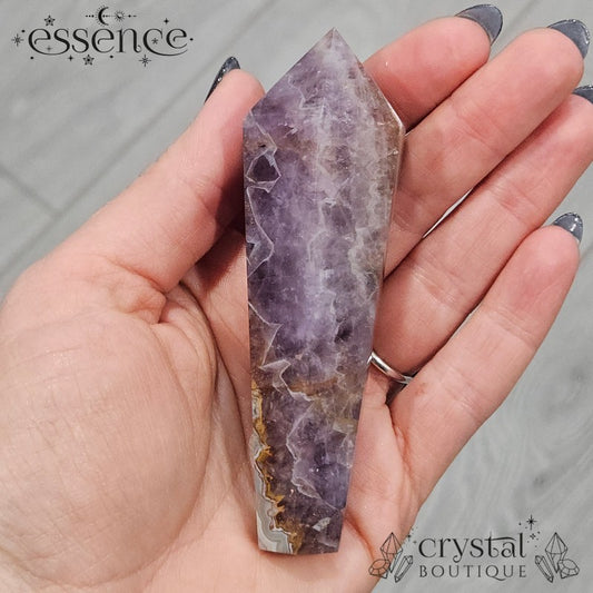 Amethyst & Crazy Lace Agate Wand 111gms