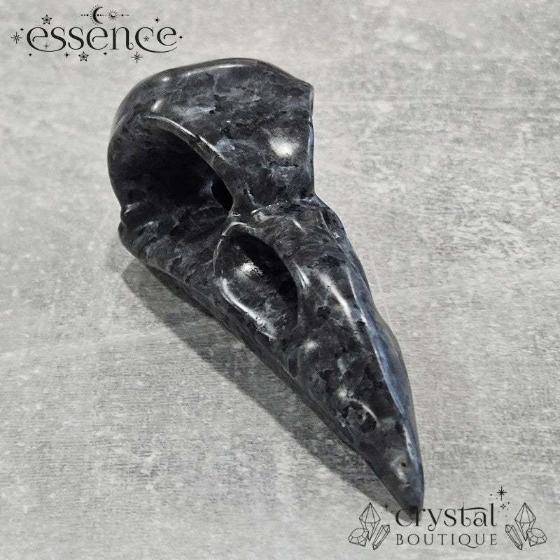 Larvikite Raven Skull