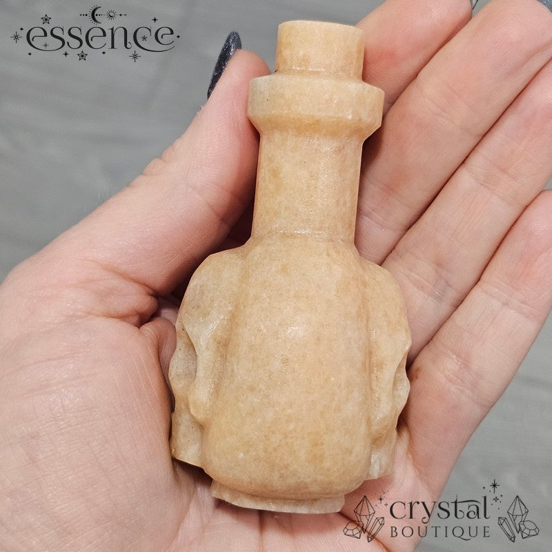 Orange Aventurine Skull Bottle