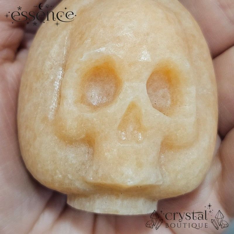 Orange Aventurine Skull Bottle