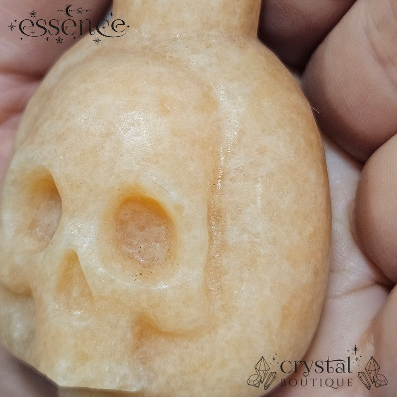 Orange Aventurine Skull Bottle