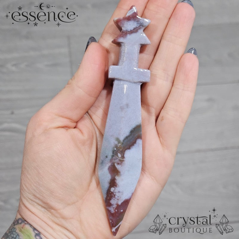 Ocean Jasper & Moss Agate Dagger