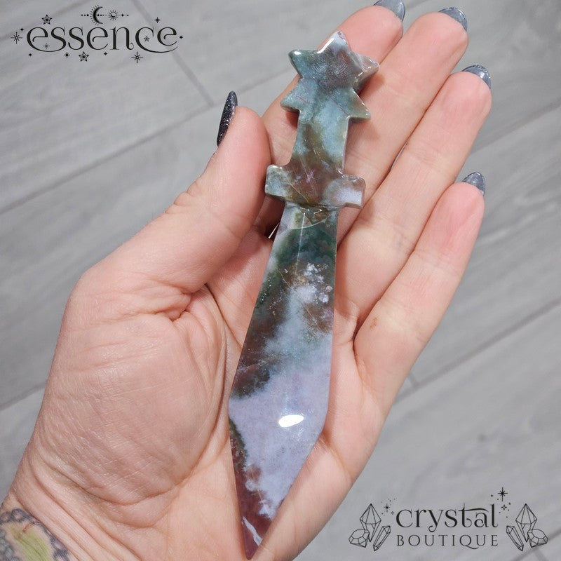 Ocean Jasper & Moss Agate Dagger