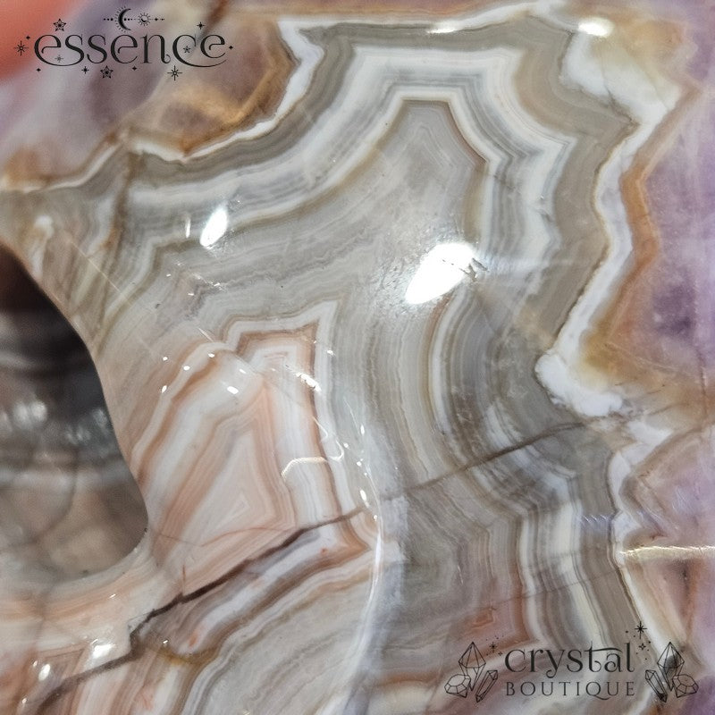 Amethyst & Crazy Lace Agate Skull (442g)