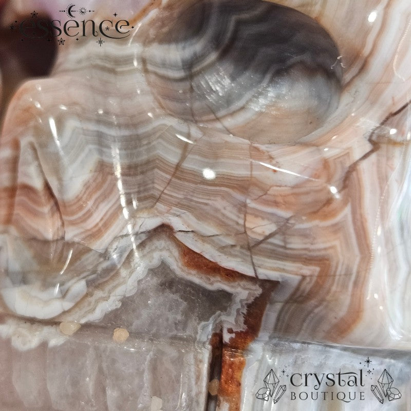 Amethyst & Crazy Lace Agate Skull (442g)