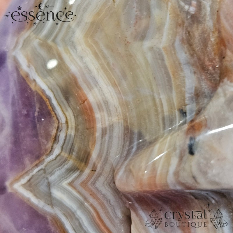 Amethyst & Crazy Lace Agate Skull (442g)