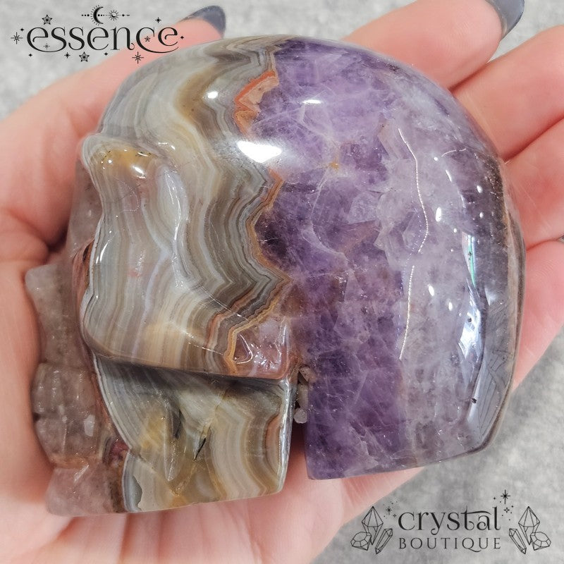 Amethyst & Red Quartz with Crazy Lace Agate | 453g