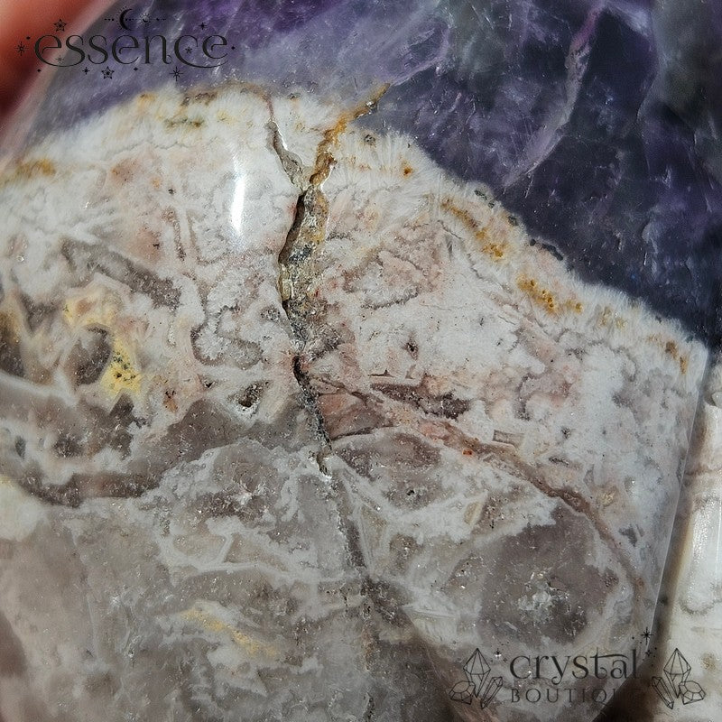 Chevron (dream) Amethyst with Flower Agate