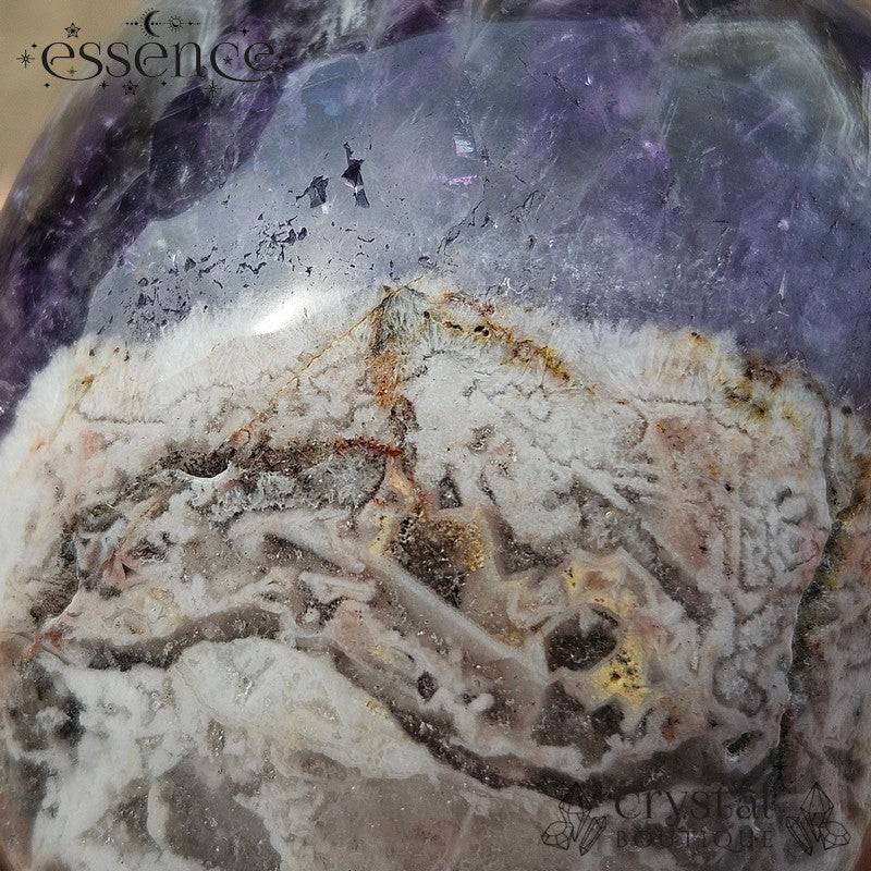 Chevron (dream) Amethyst with Flower Agate