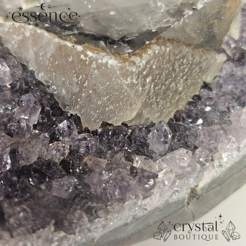 Amethyst With Calcite Cluster Cut Base