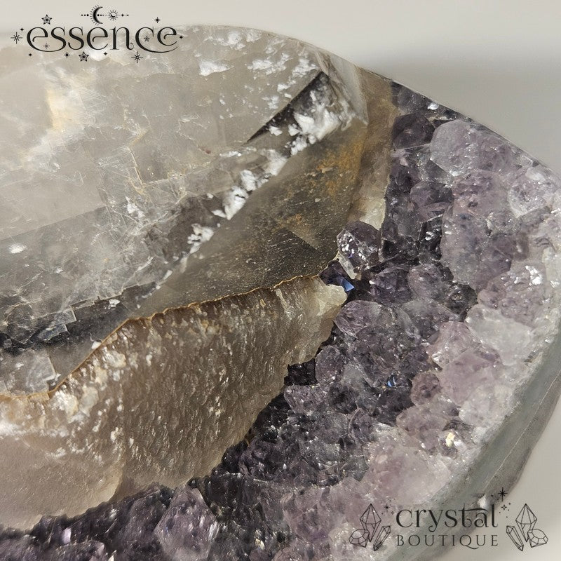 Amethyst With Calcite Cluster Cut Base