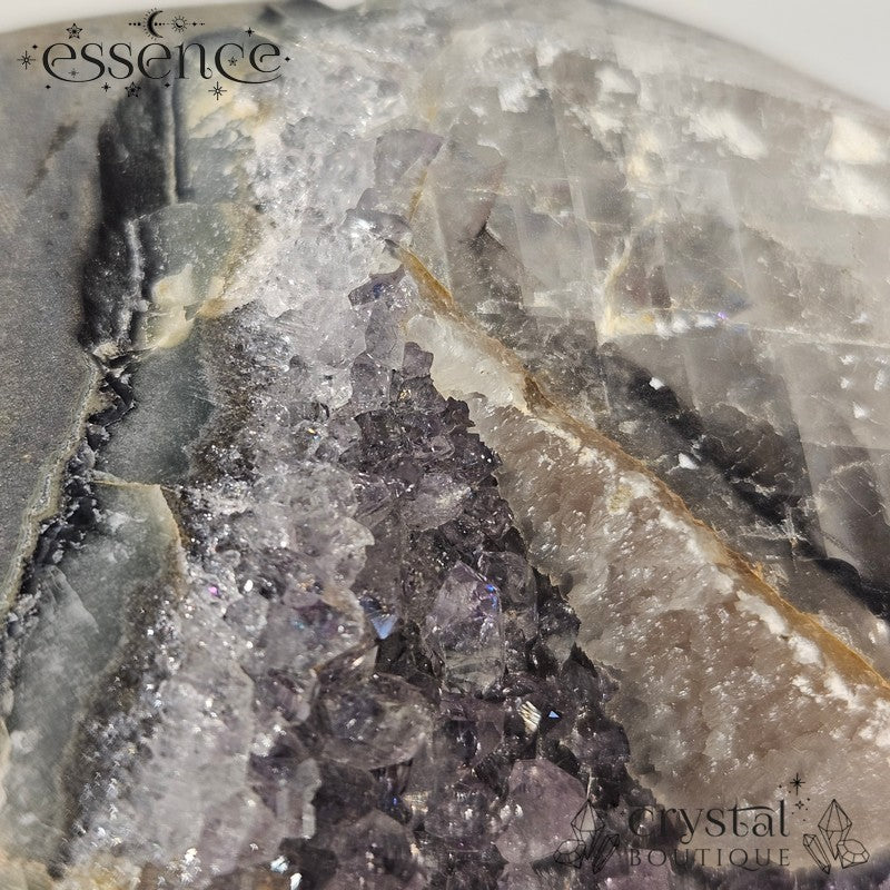 Amethyst With Calcite Cluster Cut Base