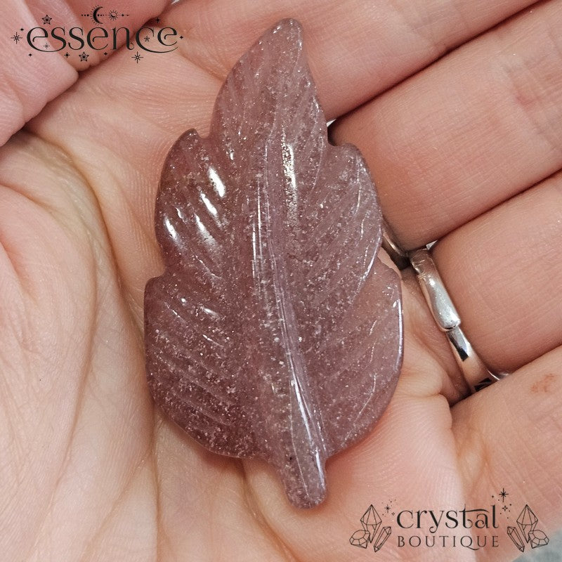 Strawberry Quartz Feather