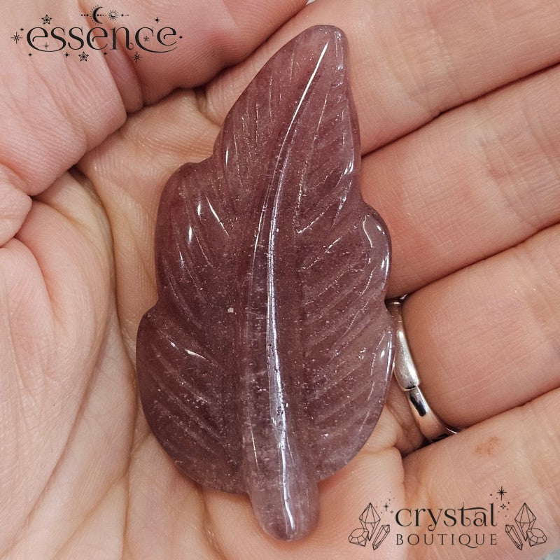 Strawberry Quartz Feather