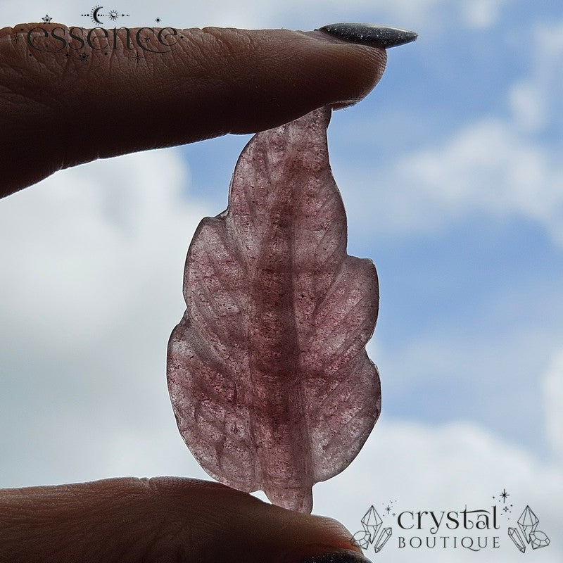 Strawberry Quartz Feather