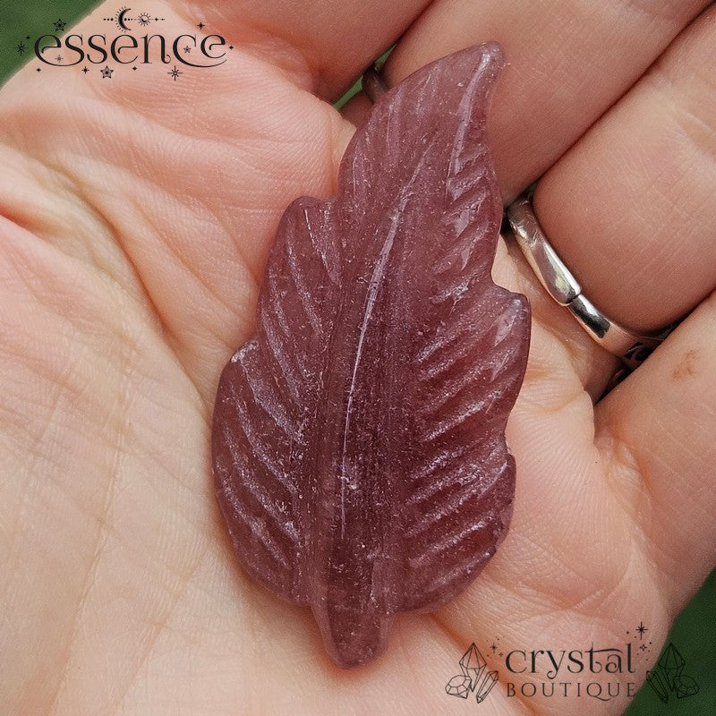 Strawberry Quartz Feather