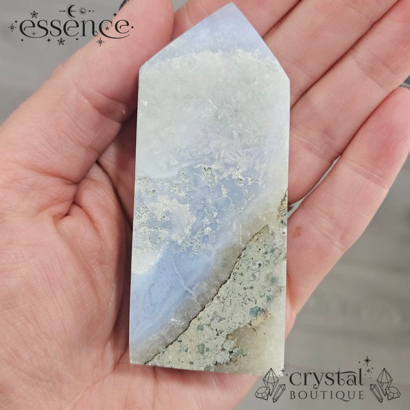 Blue Lace Agate Tower - Crystal Surf