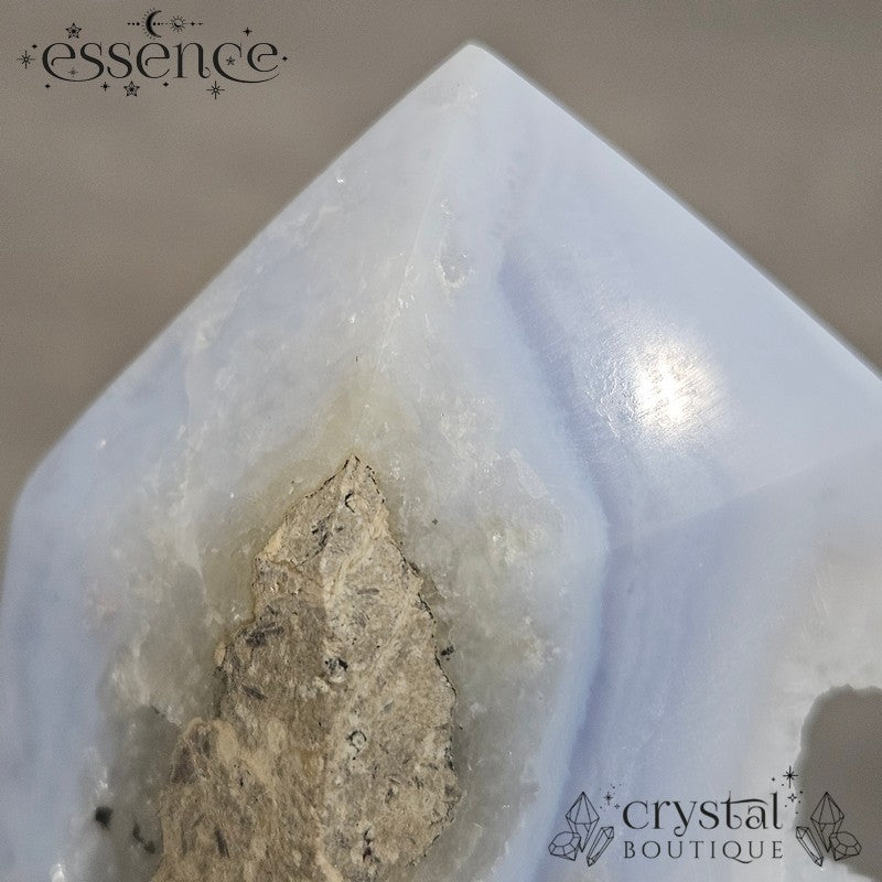 Blue Lace Agate Tower - Tidal Twist