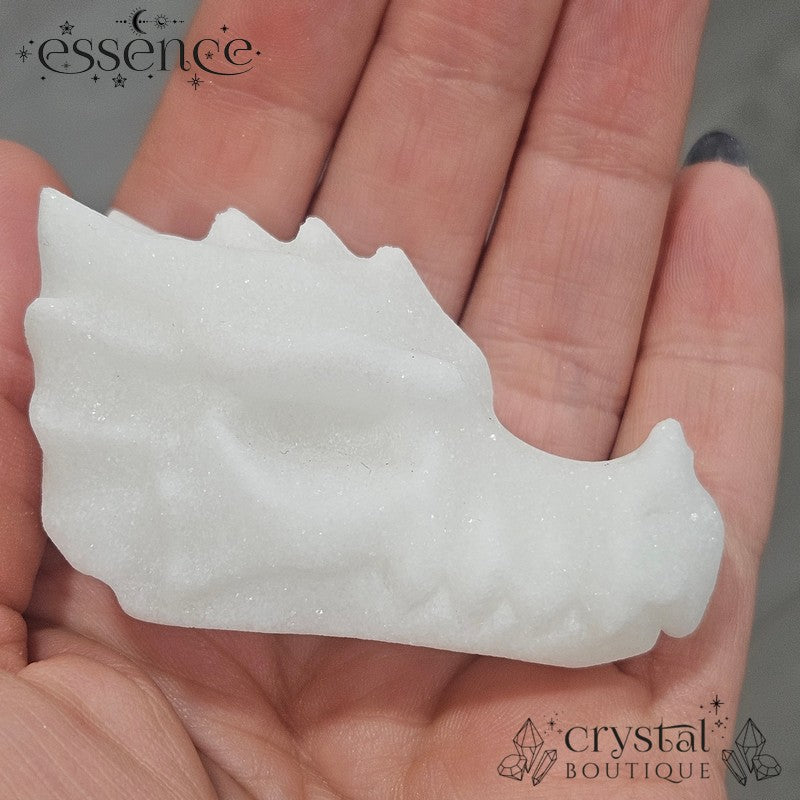 White Aventurine Dragon Head