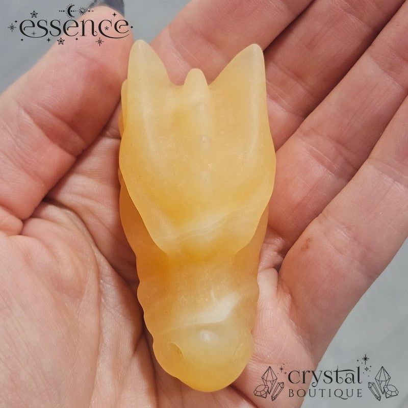 Orange Calcite Dragon Head
