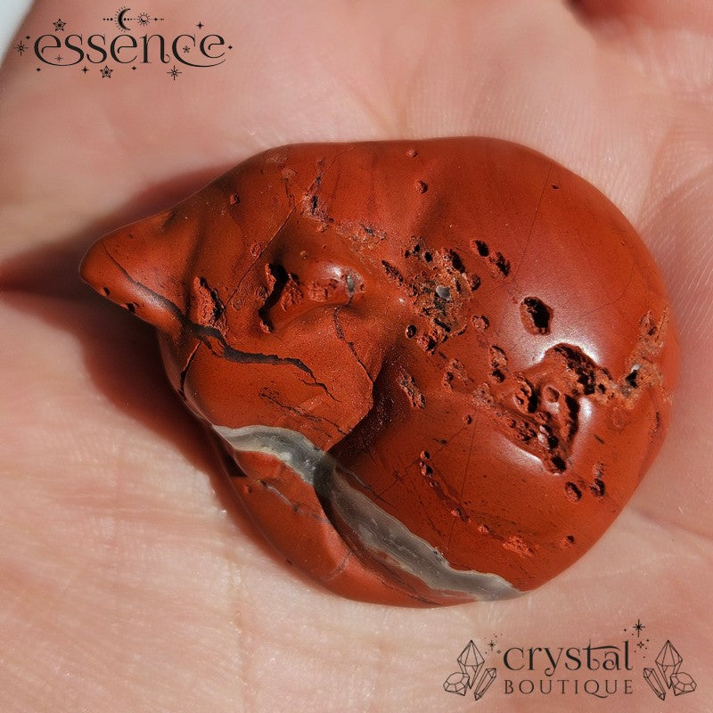 Red Jasper Sleeping Cat