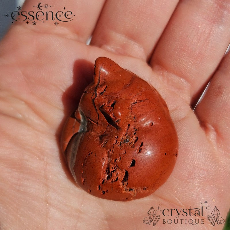 Red Jasper Sleeping Cat