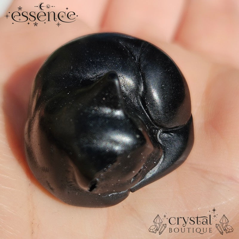 Black Obsidian Sleeping Cat
