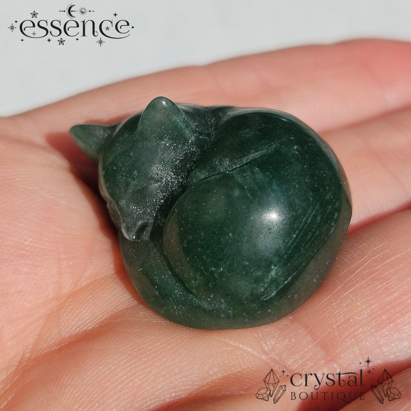 Green Aventurine Sleeping Cat