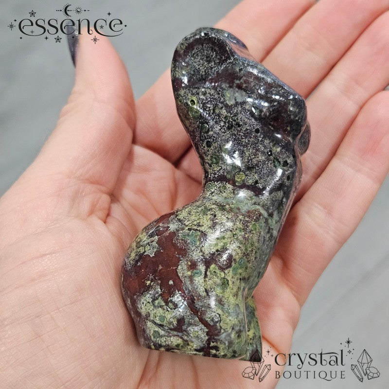 Dragon Blood Jasper Torso Carving