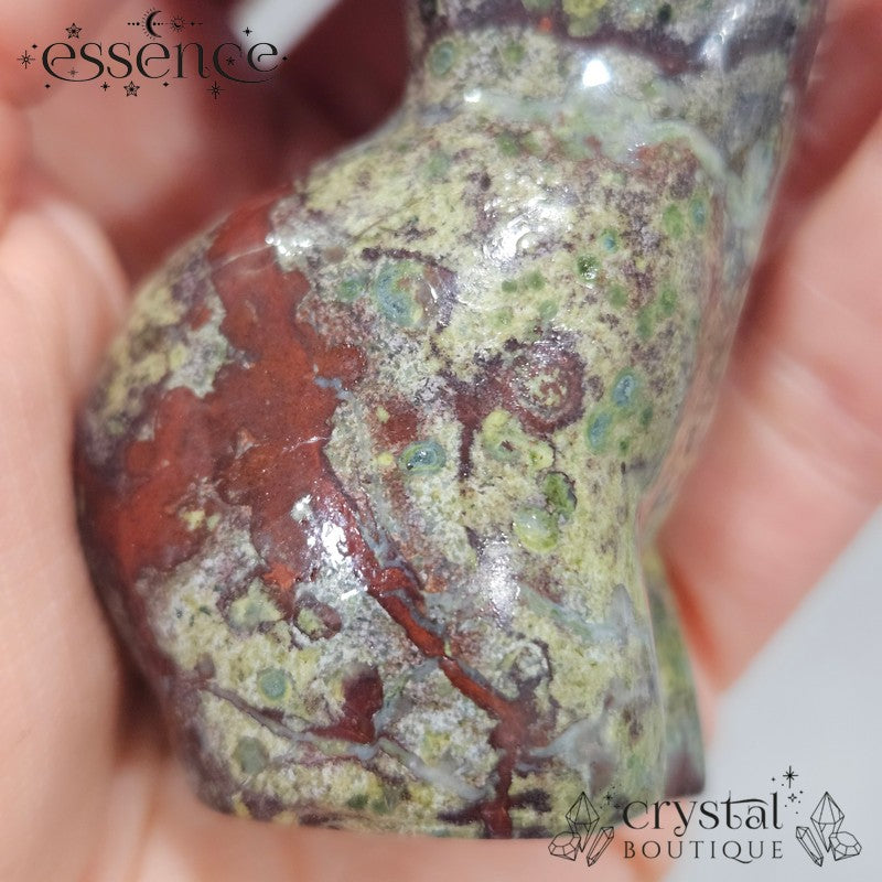 Dragon Blood Jasper Torso Carving
