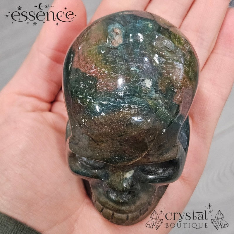 Ocean Jasper Skull (Woodland Flame)
