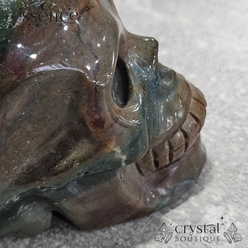 Ocean Jasper Skull (Woodland Flame)