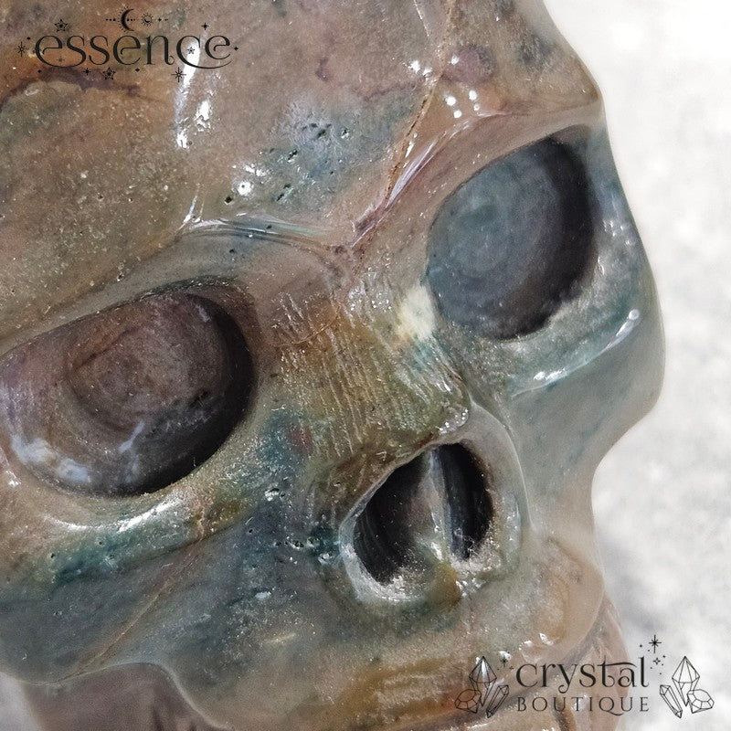 Ocean Jasper Skull (Woodland Flame)