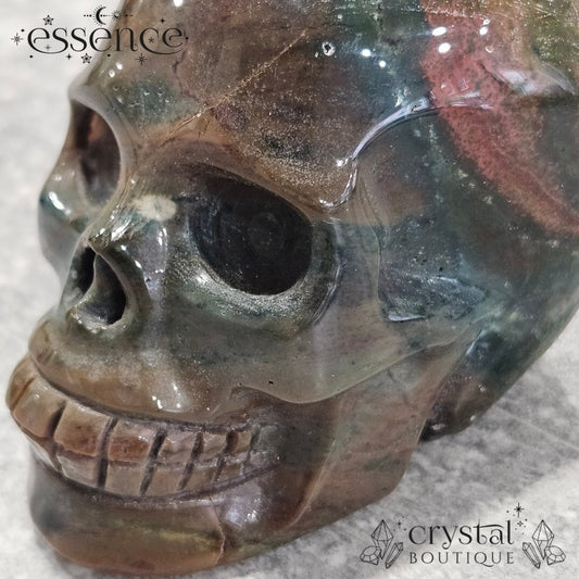 Ocean Jasper Skull (Woodland Flame)
