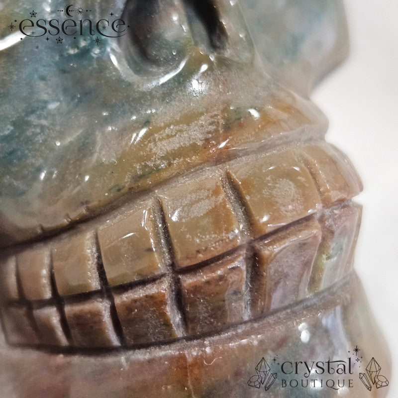 Ocean Jasper Skull (Woodland Flame)
