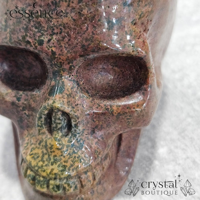Ocean Jasper Skull- Ancient Grove