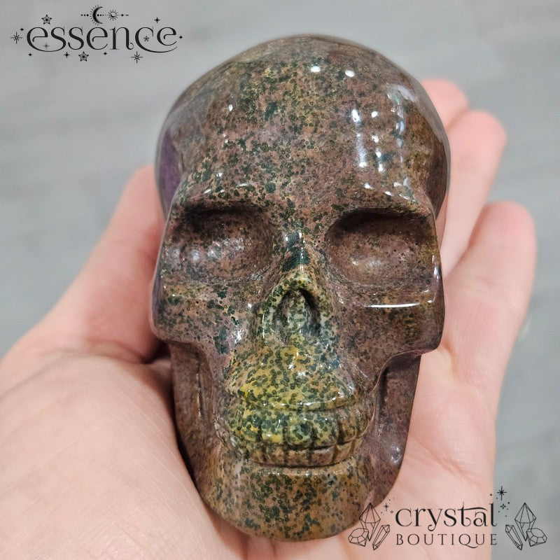 Ocean Jasper Skull- Ancient Grove