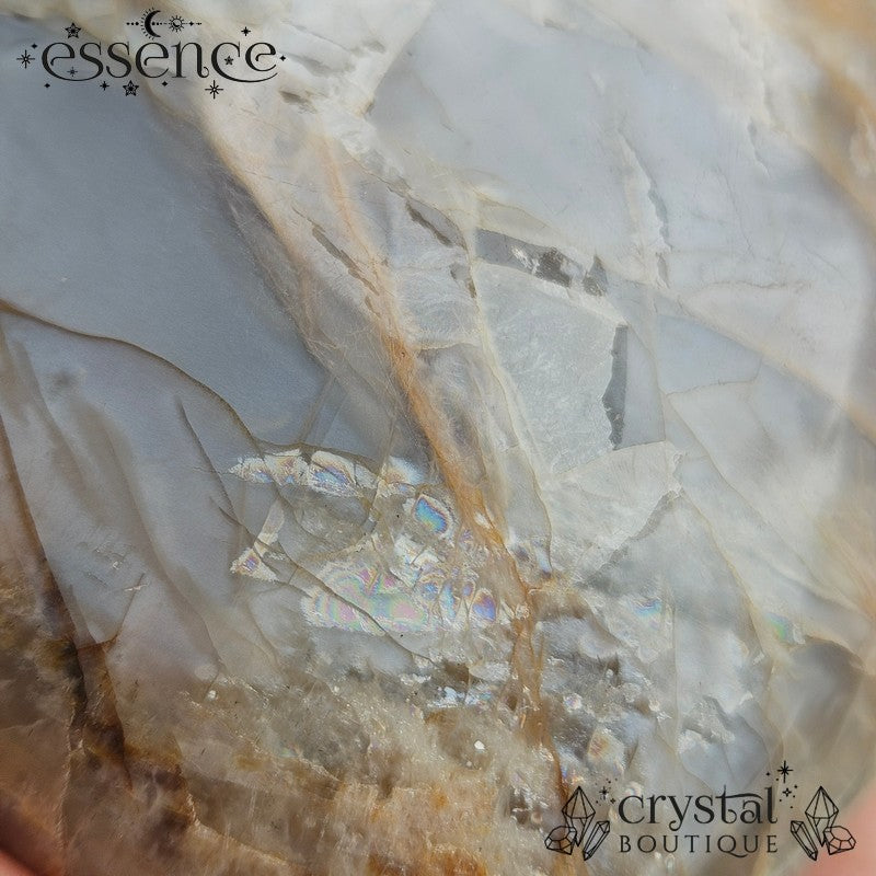 Peach Moonstone Heart