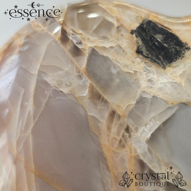 Peach Moonstone Heart
