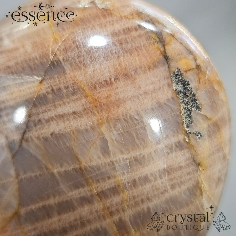Peach Moonstone Heart
