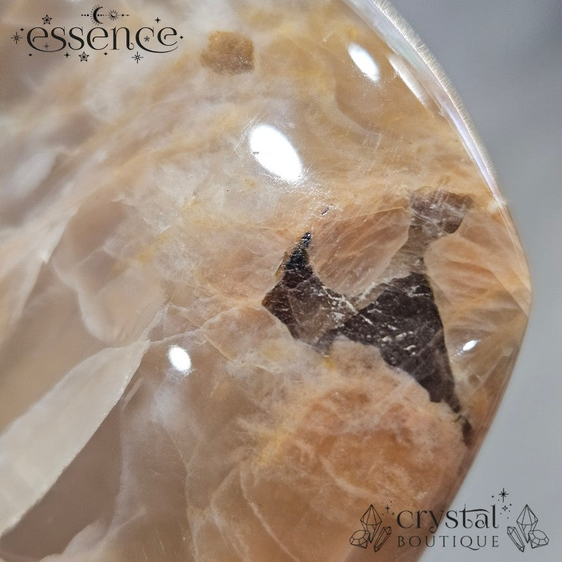 Peach Moonstone Heart