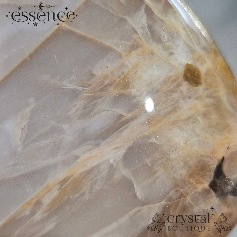 Peach Moonstone Heart