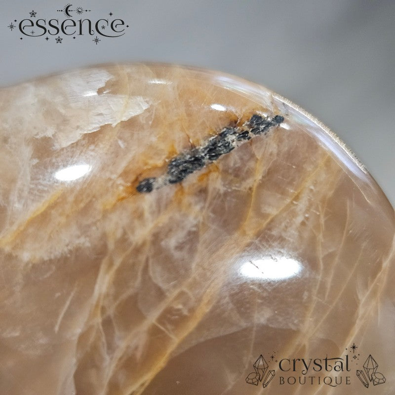 Peach Moonstone Heart