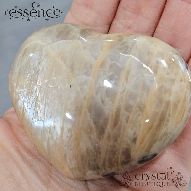 Peach Moonstone Heart